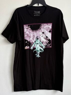 Dragon Ball Z Black Graphic Short Sleeve Tee Featuring Frieza